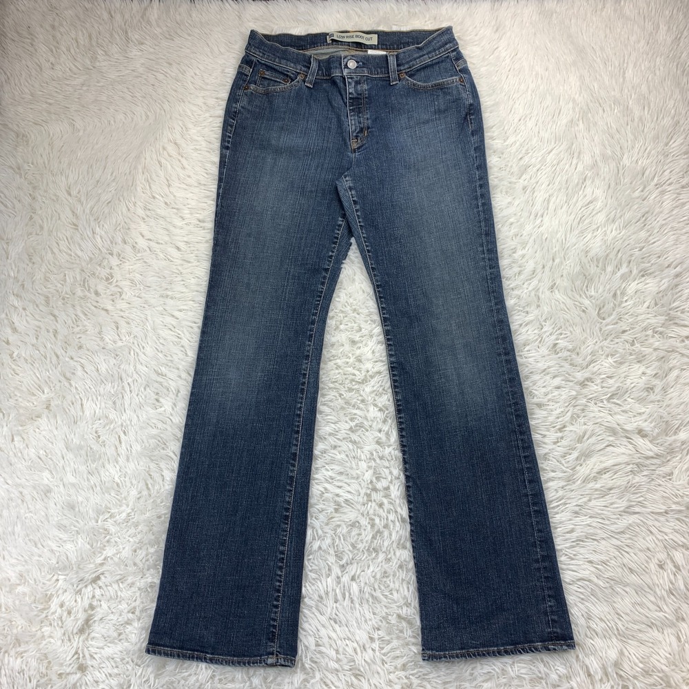 Vintage Gap Jeans Womens 10 Blue‎ Pants USA Low Rise Bootcut Dark Denim Y2K